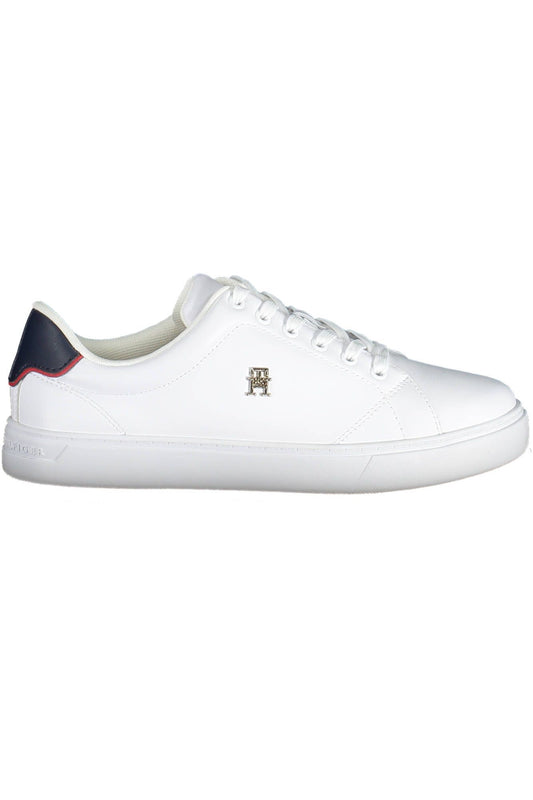 Chic White Lace-Up Sporty Sneakers