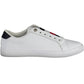 White Elastic Logo Sneakers