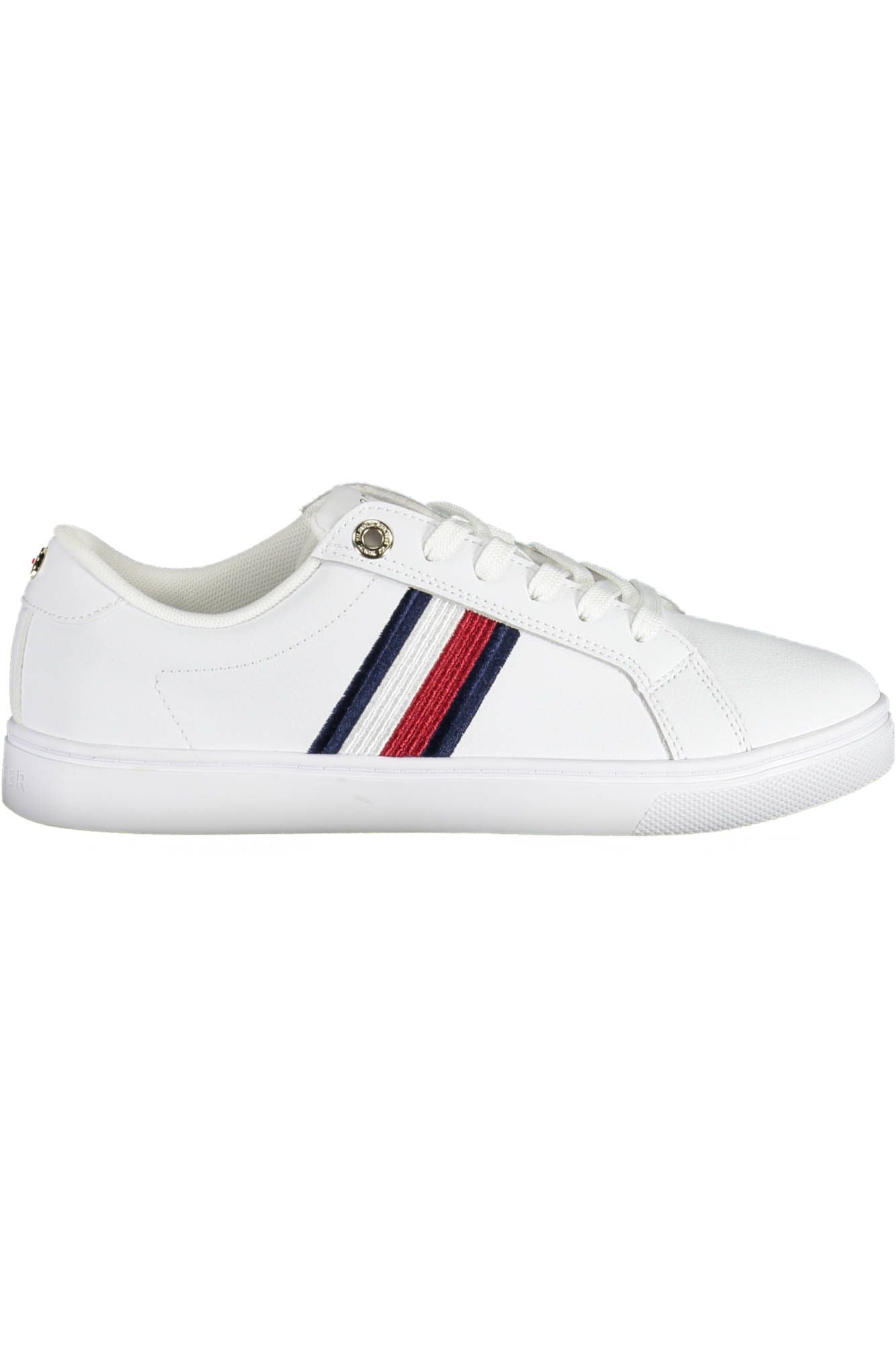 Eco-Chic White Sneaker with Logo Detail