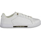 Chic White Lace-up Sneakers with Logo Detail