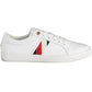 Chic White Lace-Up Sneakers with Logo Detail