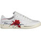 Elegant White Lace-Up Sports Sneakers