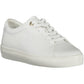 Sleek White Lace-Up Sneakers