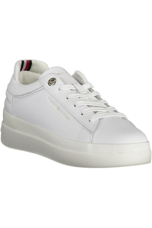 Eco-Elite White Sneakers with Signature Logo