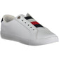 White Elastic Logo Sneakers