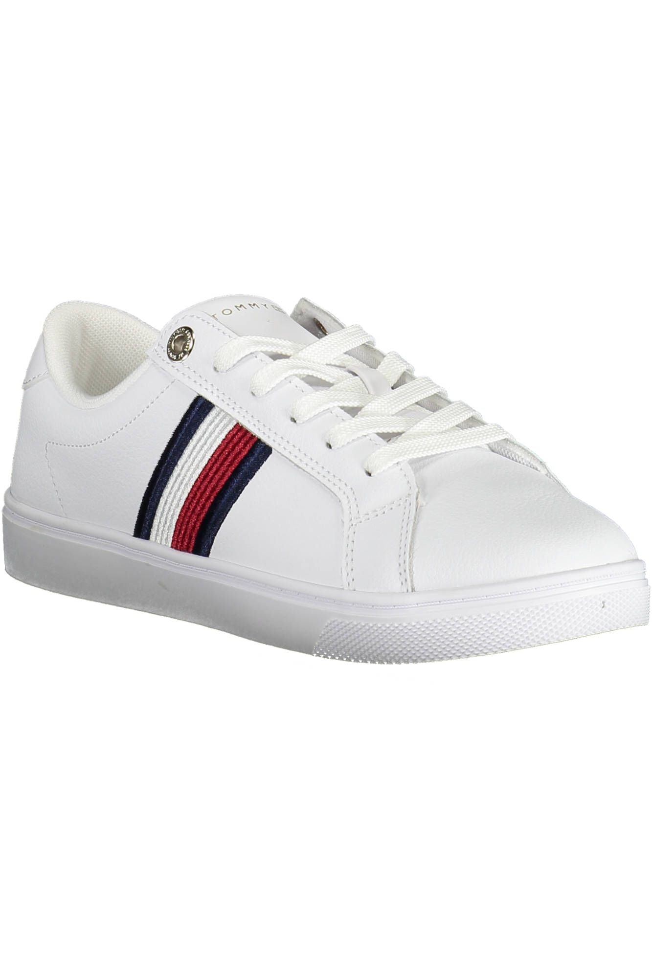 Eco-Chic White Sneaker with Logo Detail