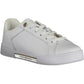 Chic White Lace-up Sneakers with Logo Detail
