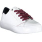 Chic White Leather Sneakers with Contrast Detail