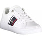 Chic White Lace-Up Sneakers with Logo Detail