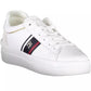 Chic White Lace-Up Sneakers with Logo Detail