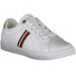 Sleek White Lace-Up Sports Sneakers