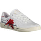 Elegant White Lace-Up Sports Sneakers