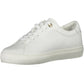 Sleek White Lace-Up Sneakers