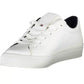Chic White Lace-Up Sneakers with Logo Detail