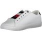 White Elastic Logo Sneakers