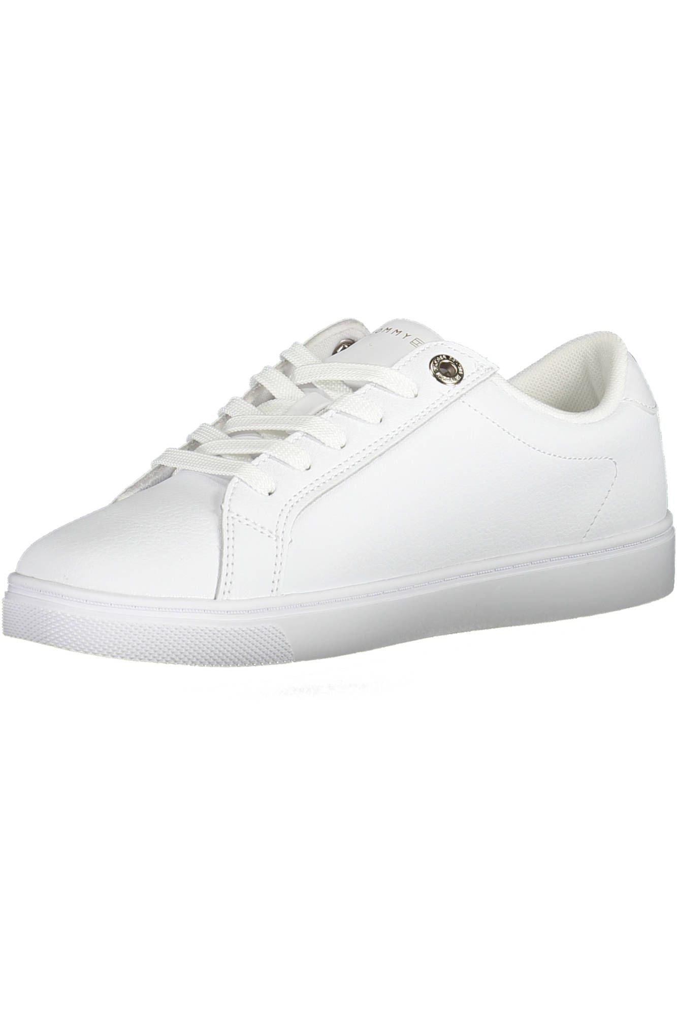 Eco-Chic White Sneaker with Logo Detail