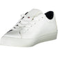 Chic White Lace-Up Sneakers with Logo Detail