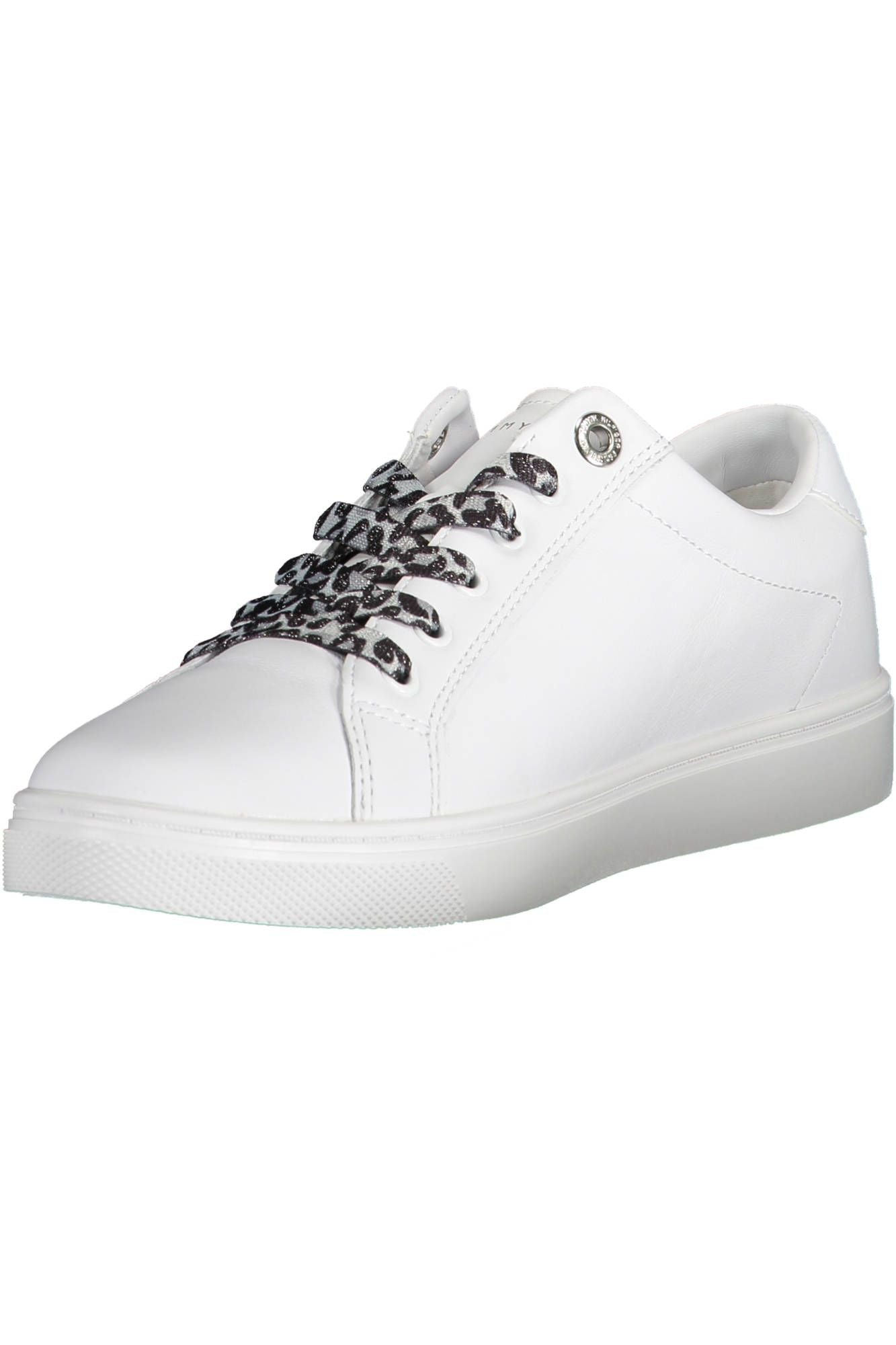 Sleek White Sports Sneakers with Contrast Detail