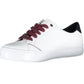 Chic White Leather Sneakers with Contrast Detail