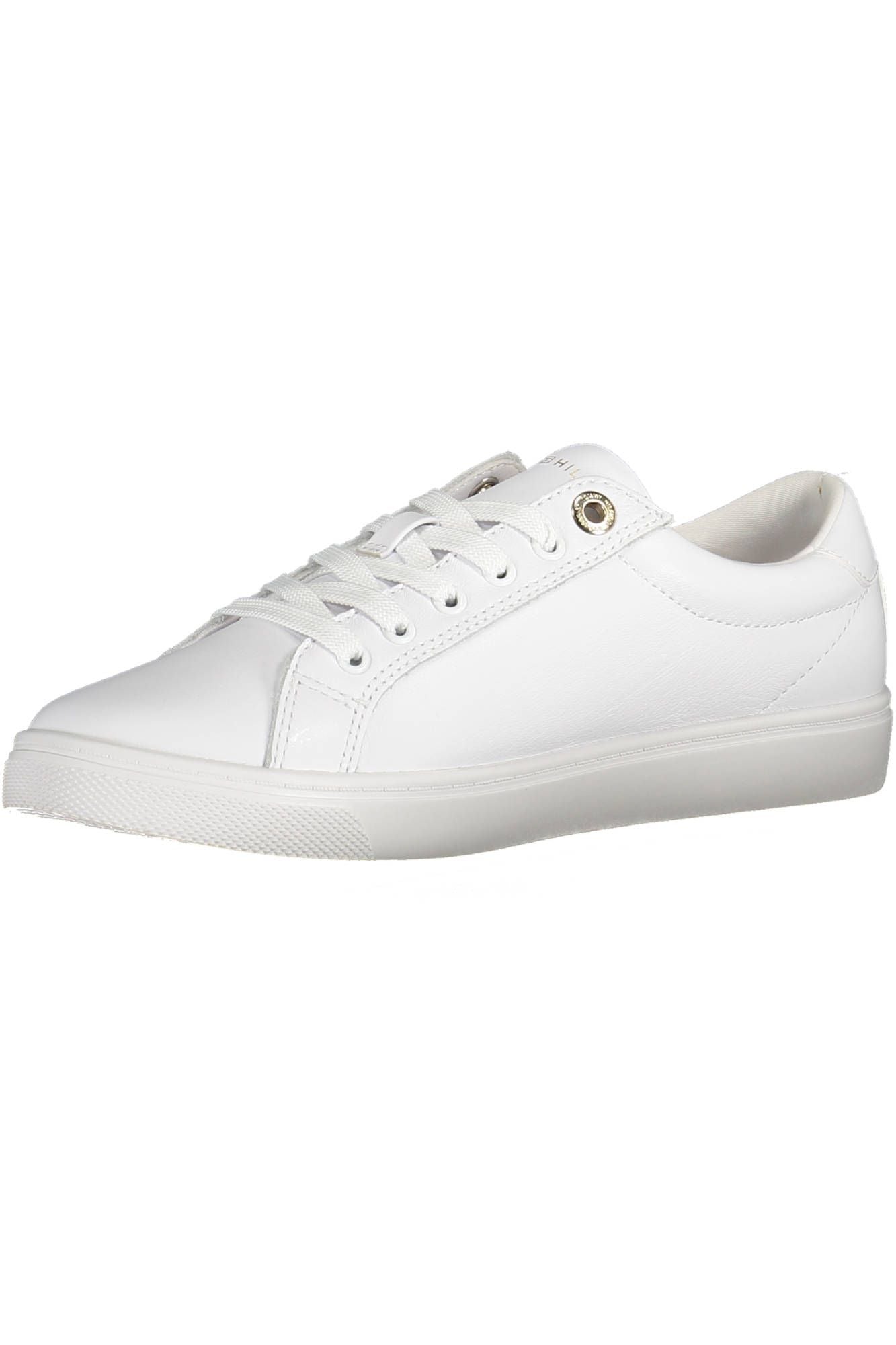 Chic White Lace-Up Sneakers with Logo Detail