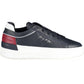 Sleek Blue Lace-Up Sports Sneakers