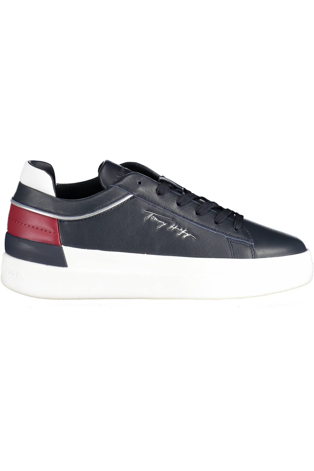 Sleek Blue Lace-Up Sports Sneakers