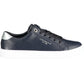 Chic Blue Contrasting Lace-Up Sneakers