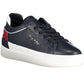 Sleek Blue Lace-Up Sports Sneakers