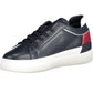 Sleek Blue Lace-Up Sports Sneakers