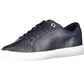 Chic Blue Lace-up Sneakers with Logo Accent