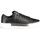 Chic Black Cotton-Leather Blend Sneakers