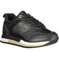 Sleek Black Lace-Up Sports Sneakers