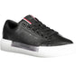 Chic Black Cotton-Leather Blend Sneakers