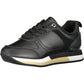 Sleek Black Lace-Up Sports Sneakers