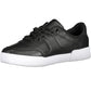 Chic Black Lace-Up Sneakers with Contrasting Accents
