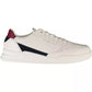 Chic White Lace-Up Sneakers with Contrasting Accents