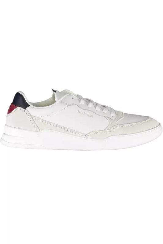 Eco-Conscious White Sneakers with Logo Accent