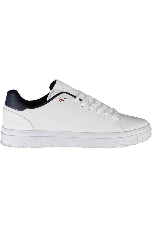 Eco-Friendly White Sneakers with Logo Detail