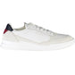 Sleek White Lace-Up Sports Sneakers