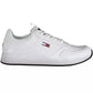 Sleek White Lace-Up Sneakers with Logo Detail