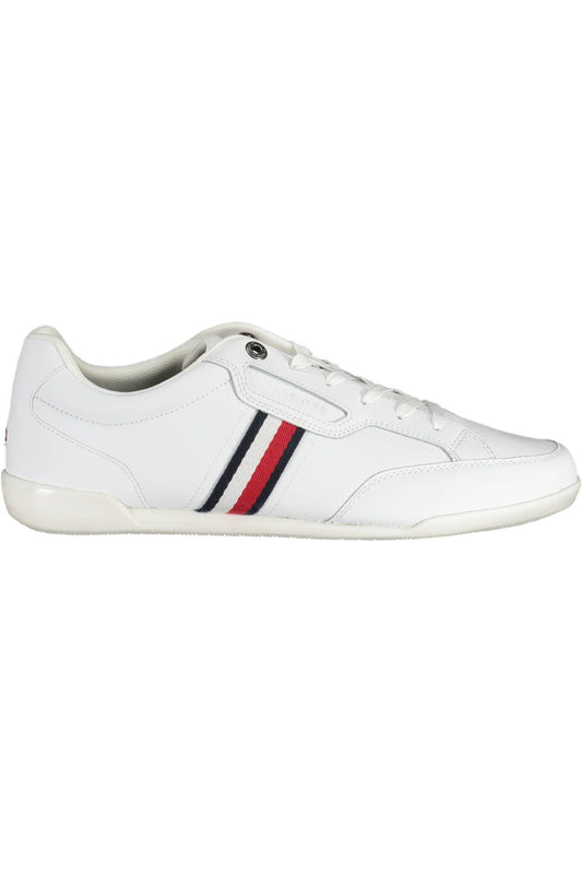 Eco-Conscious White Sneakers with Logo Detail