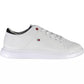 Chic White Lace-Up Sneakers with Logo Detail