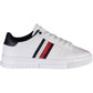 Elevated White Leather Sneakers with Logo