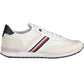 Sleek White Lace-Up Sports Sneakers