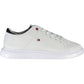Eco-Conscious White Sports Sneakers with Logo Detail