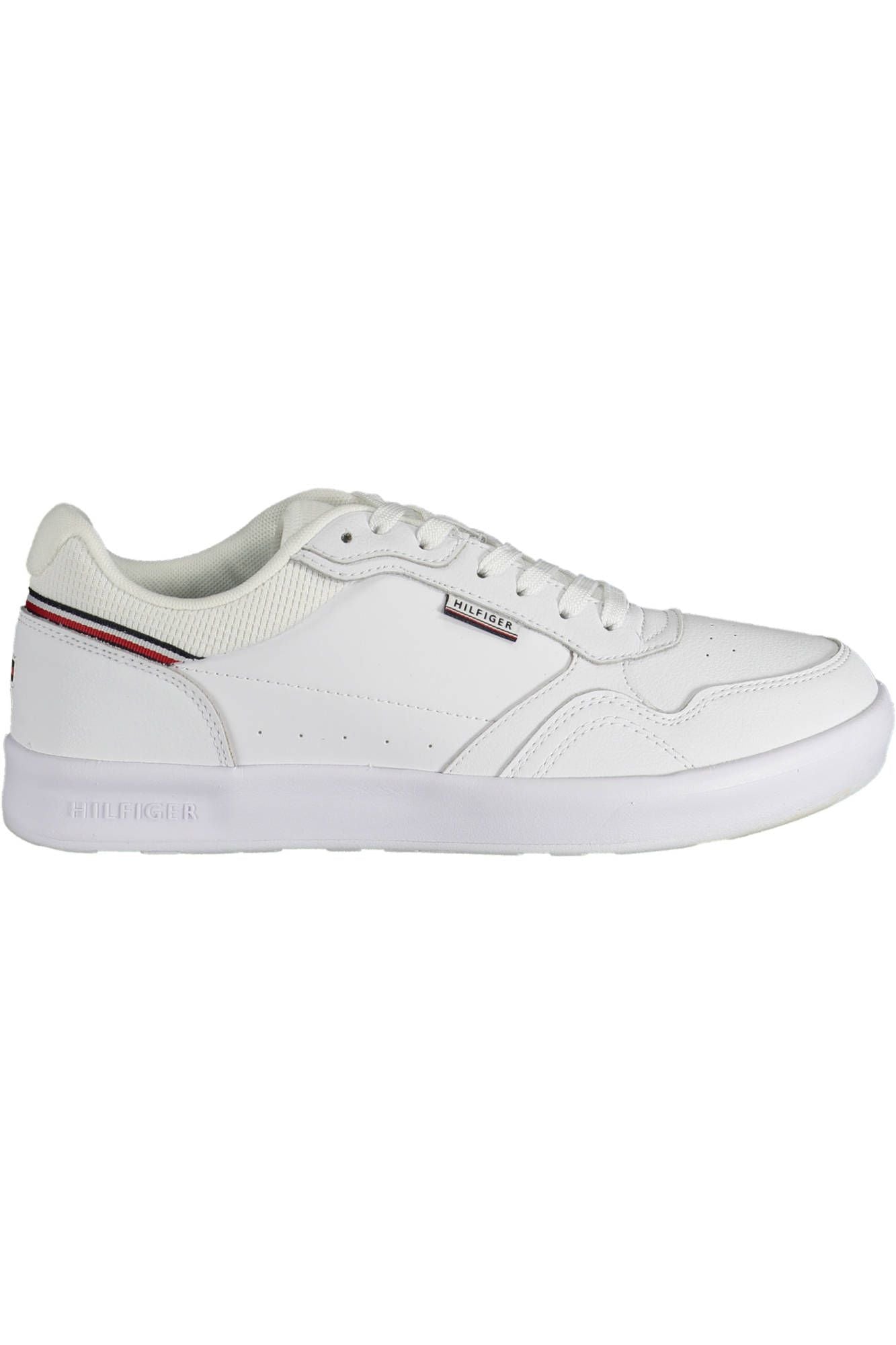 Eco-Conscious White Sneakers with Logo Detail