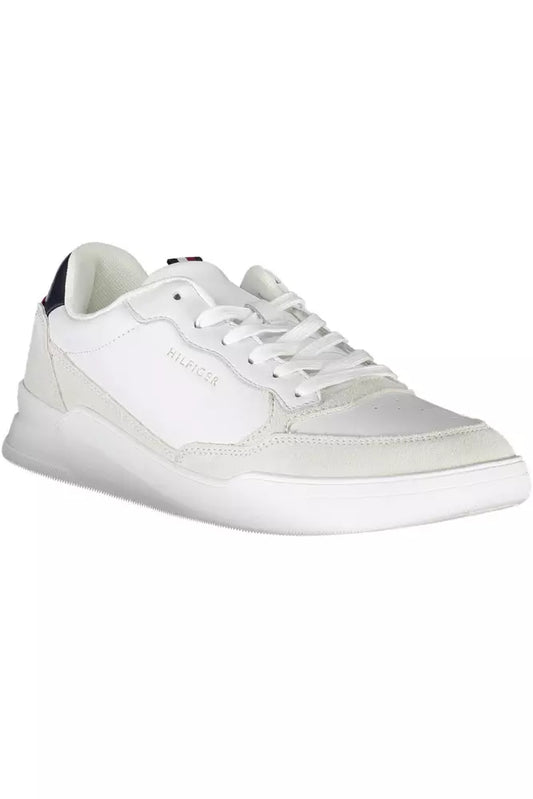 Eco-Conscious White Sneakers with Logo Accent