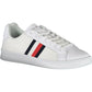 Chic White Laced Sneakers With Logo Detail