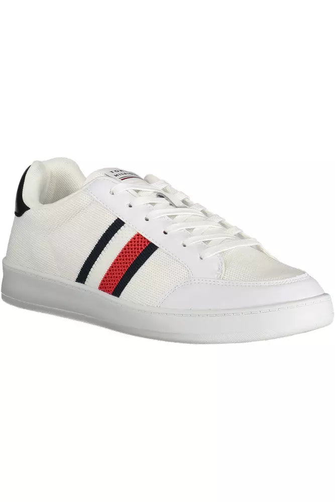 Eco-Conscious White Sneakers with Logo Accent