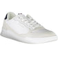 Sleek White Lace-Up Sports Sneakers